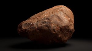 Diagram showing asteroid impact on Mars launching meteorite rocks into space toward Earth