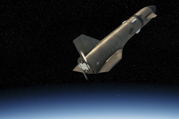 Reusable rocket technology explained with rocket landing vertically on Earth