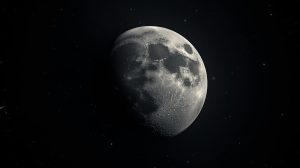 Current moon phase today showing its appearance in the night sky